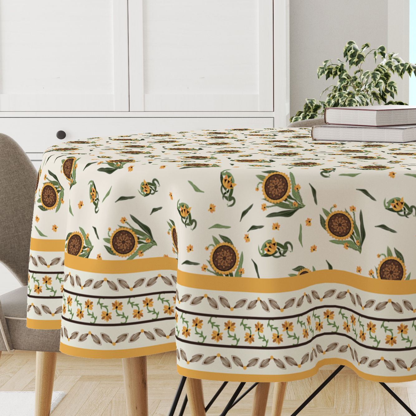 Sunflower | Premium Quality | Table Cloth/ Table Linen | Kitchen Linen