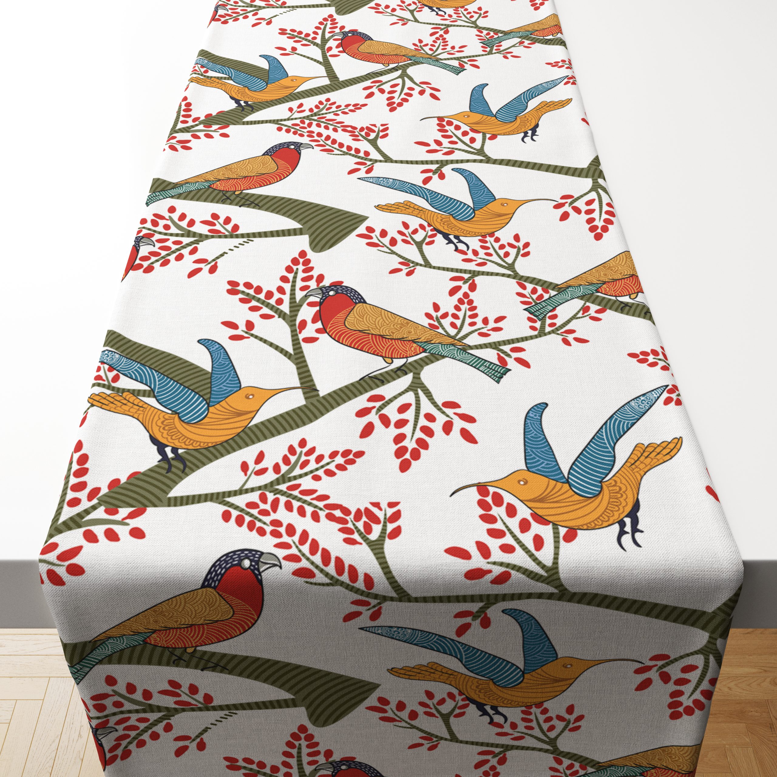 Bird Of Paradise| Table Linen/ Kitchen Linen| Table Runner| Premium Quality - Image 2