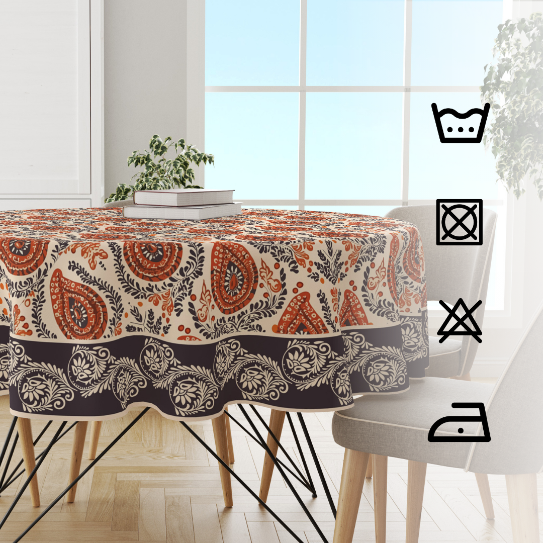 Brown Block | Premium Quality | Table Cloth/ Table Linen | Kitchen Linen - Image 2