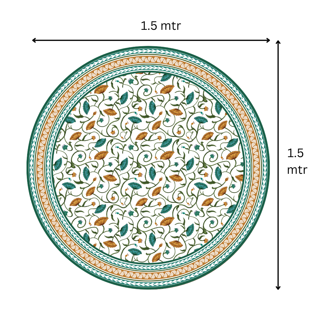 Lotus Green | Premium Quality | Table Cloth/ Table Linen | Kitchen Linen - Image 6