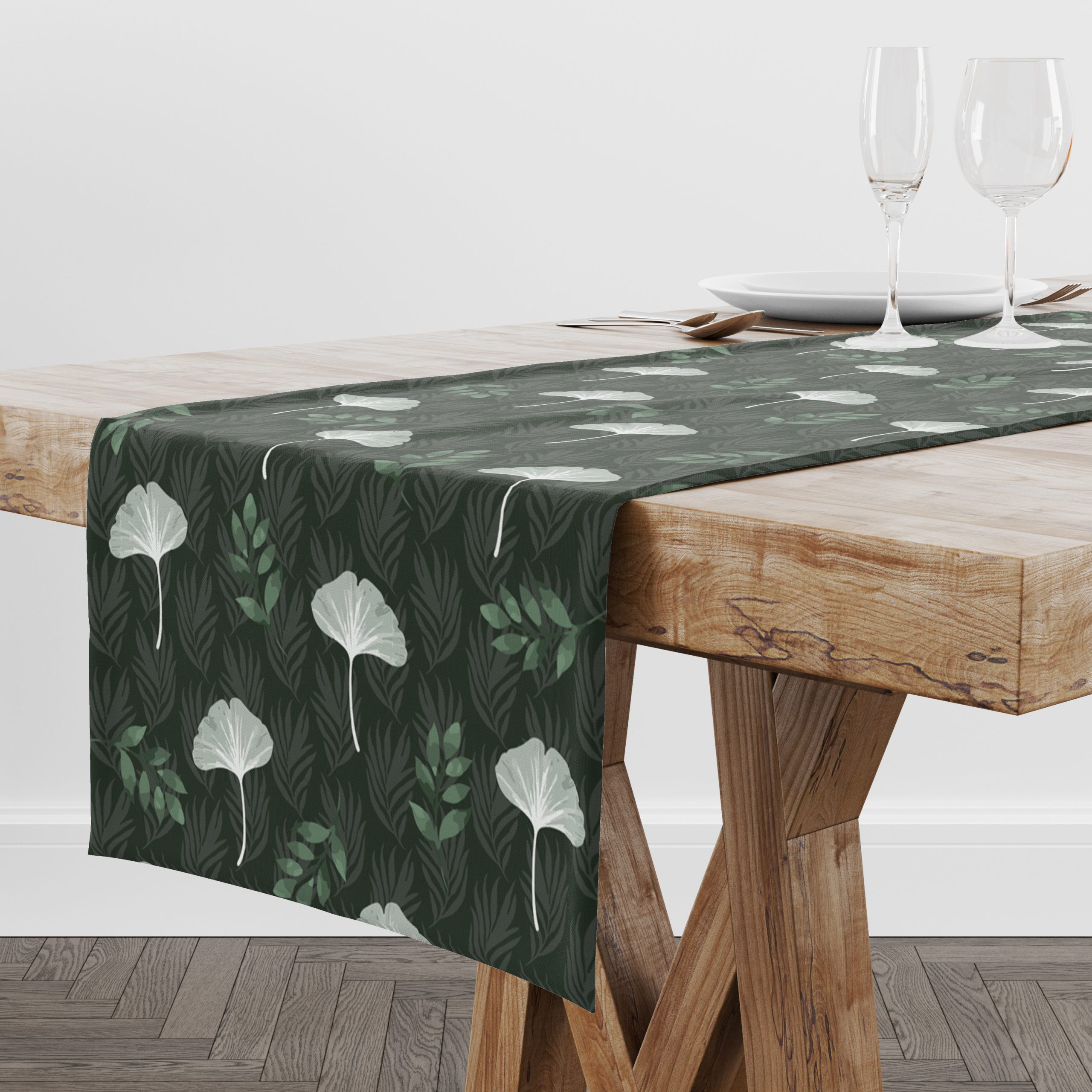 Tropical Green| Table Runner| Premium Quality| Table Linen| Kitchen Linen - Image 3