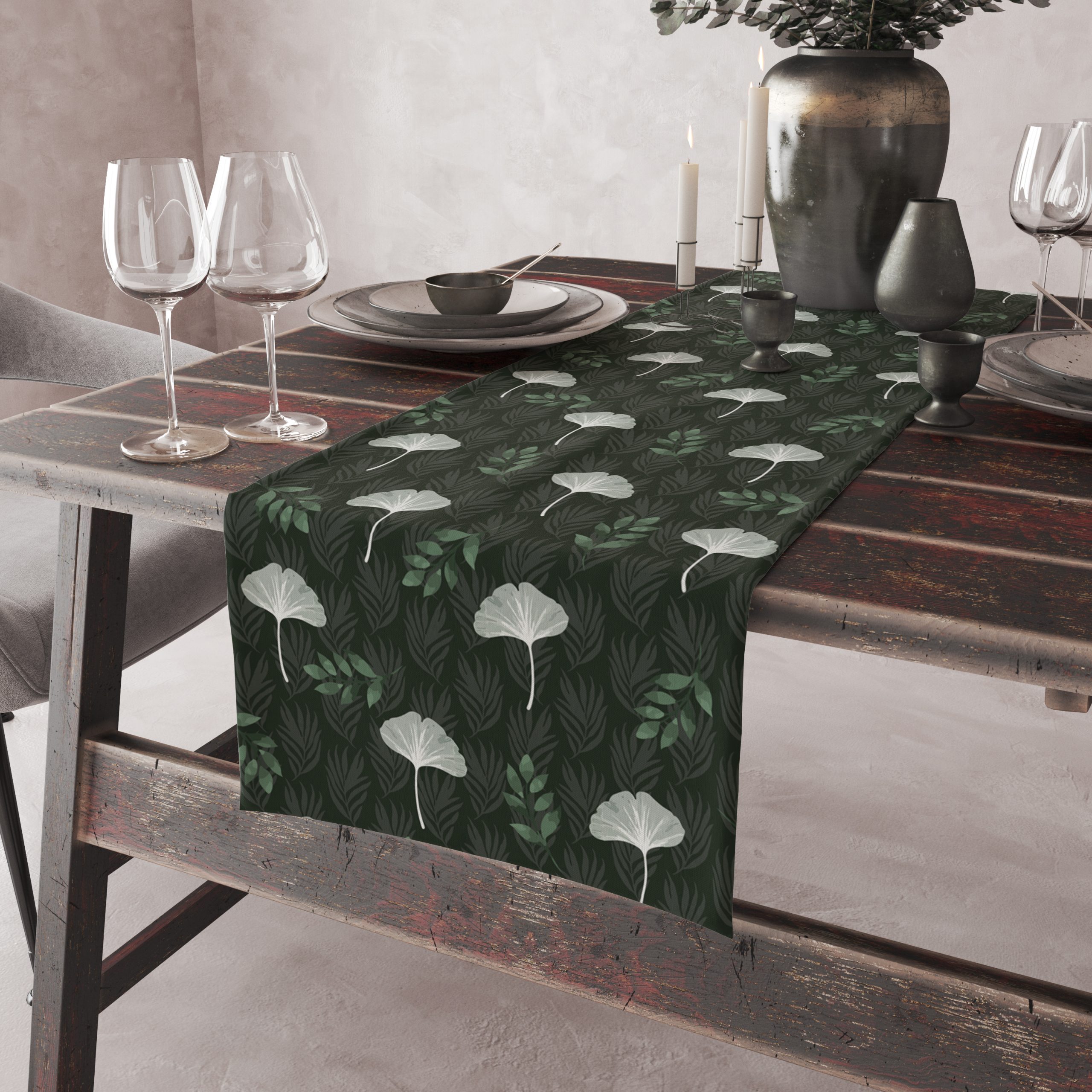 Tropical Green| Table Runner| Premium Quality| Table Linen| Kitchen Linen - Image 7