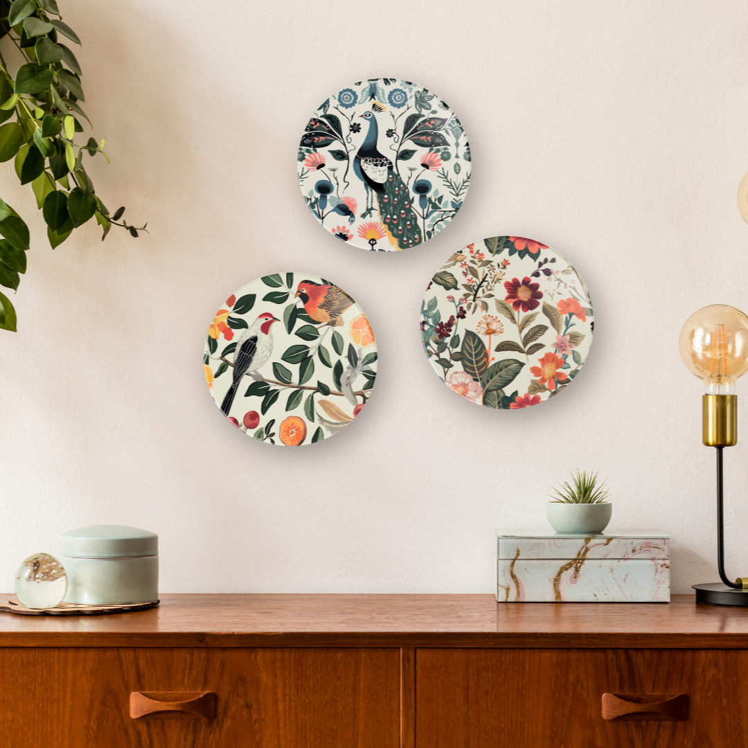 Floral | Premium Quality | Wall Plates/ Wall Art | Wall Hanging