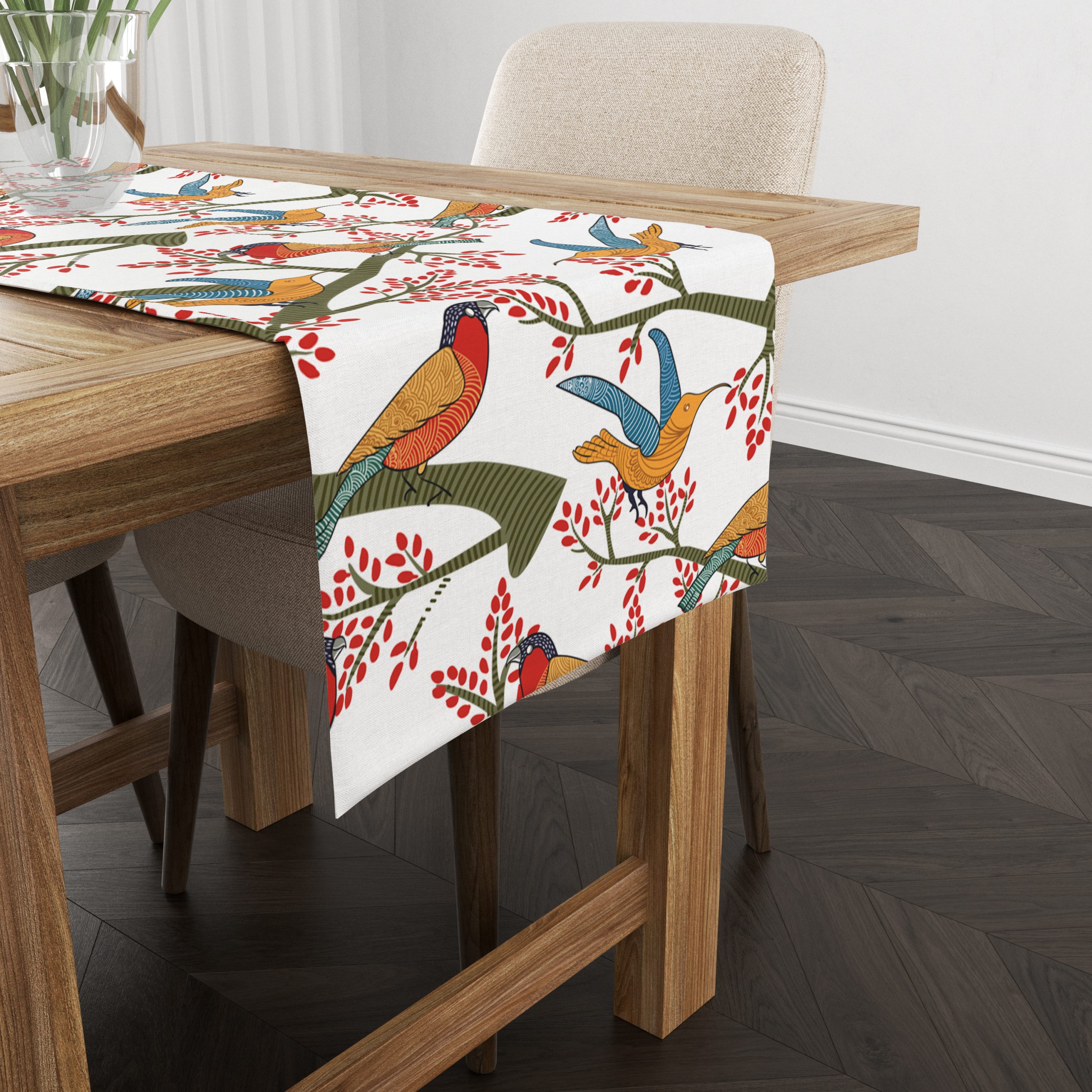 Bird Of Paradise| Table Linen/ Kitchen Linen| Table Runner| Premium Quality - Image 4