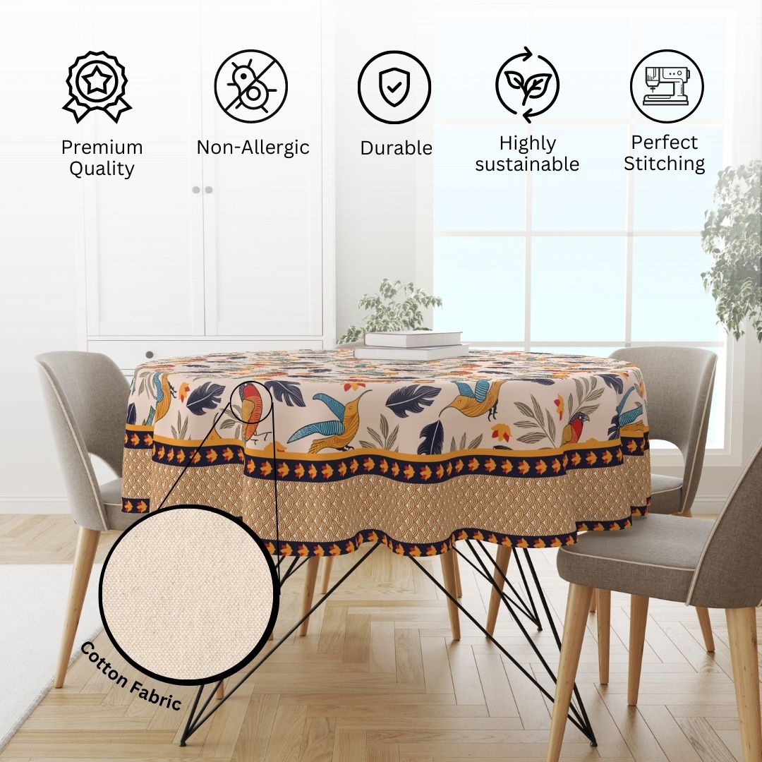 Chirpy Bird| Premium Quality | Table Cloth / Table Linen | Kitchen Linen - Image 4