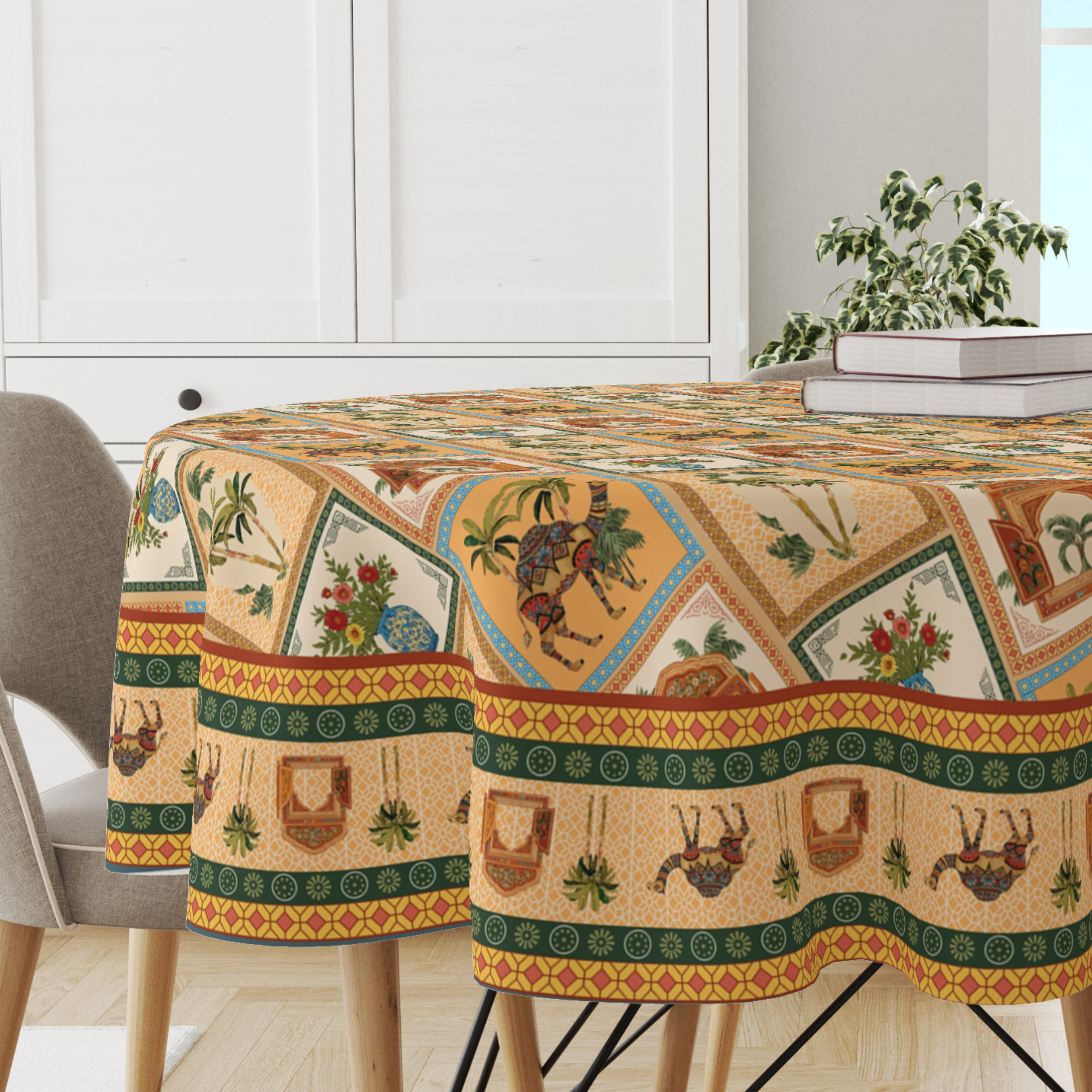 Rajastani Frames| Premium Quality | Table Cloth/ Table Linen | Kitchen Linen