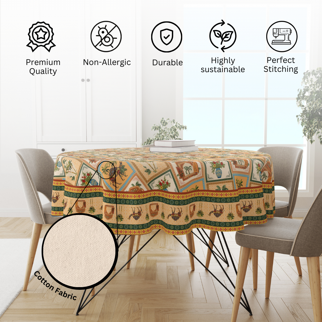 Rajastani Frames| Premium Quality | Table Cloth/ Table Linen | Kitchen Linen - Image 5