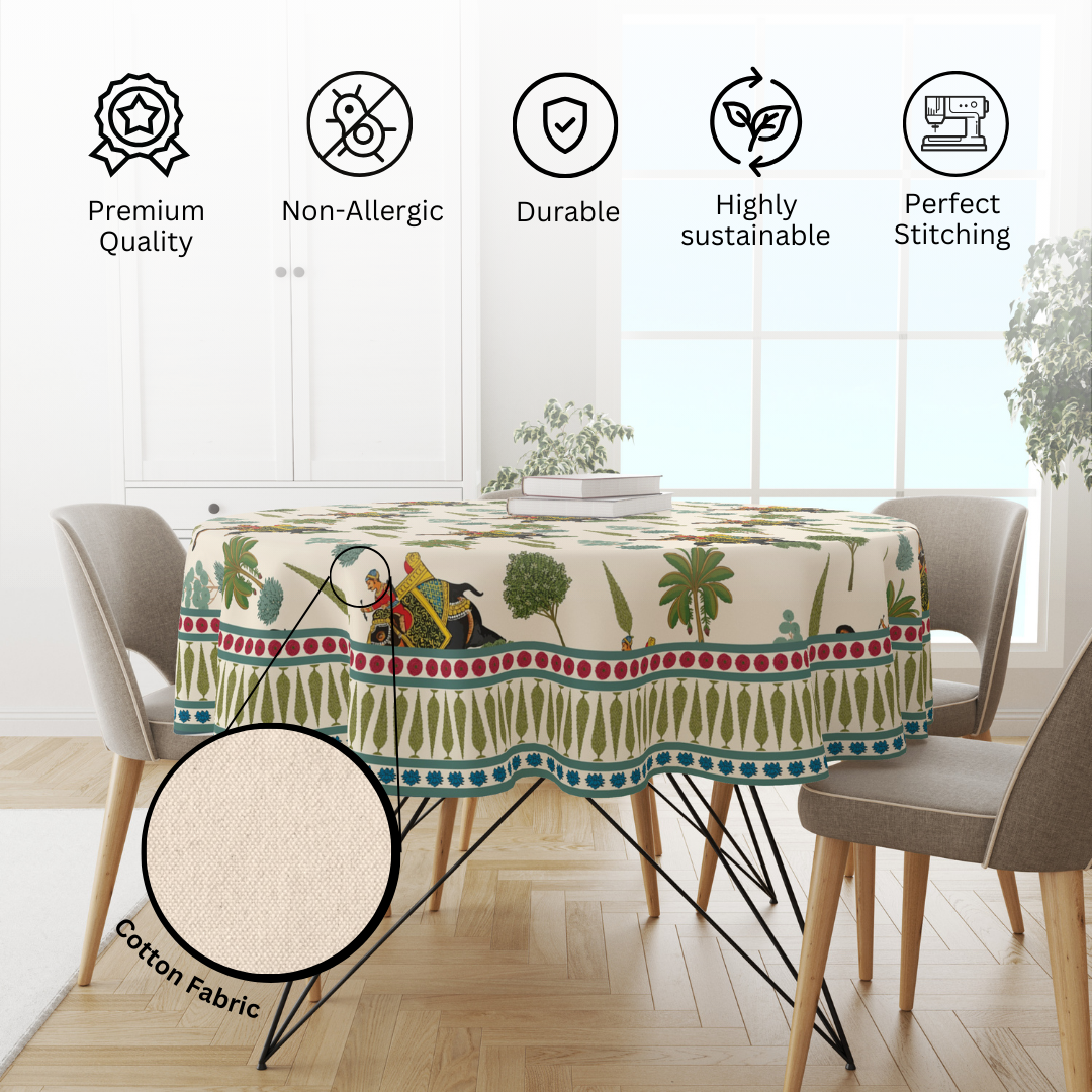 Elephant Block | Premium Quality | Table Cloth/ Table Linen | Kitchen Linen - Image 6