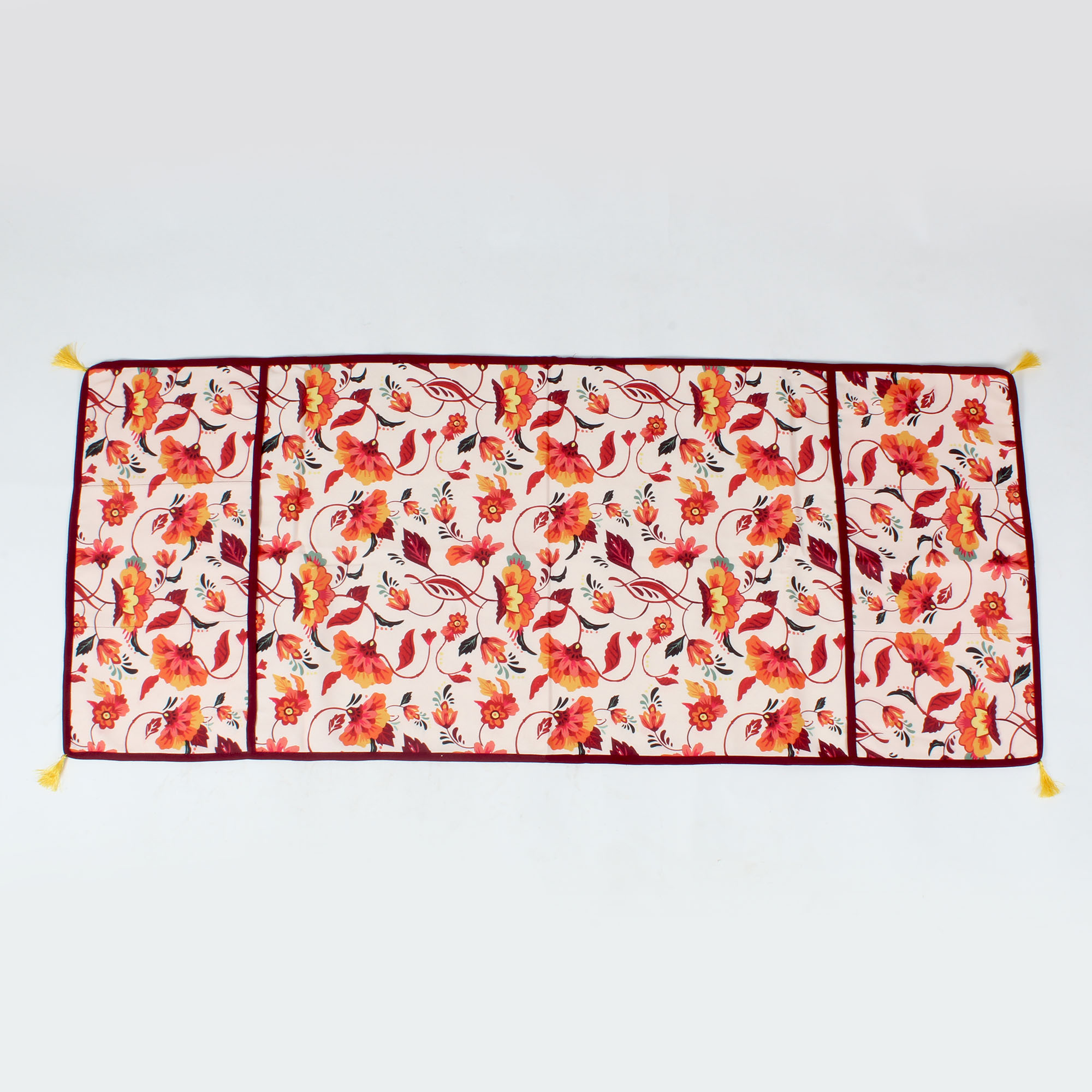 Orange Floral | Premium Quality | Fridge Cover | Fridge Protecter - Image 4