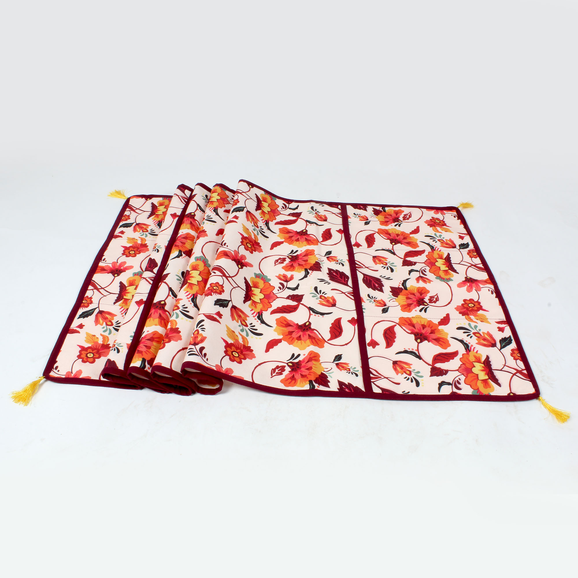 Orange Floral | Premium Quality | Fridge Cover | Fridge Protecter - Image 6