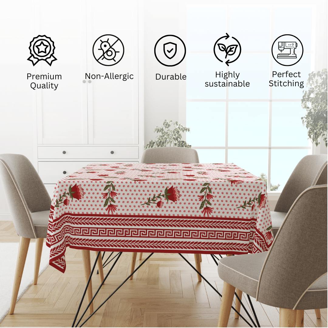 Love Red | Premium Quality | Table Cloth | Dining Table Cloth - Image 6