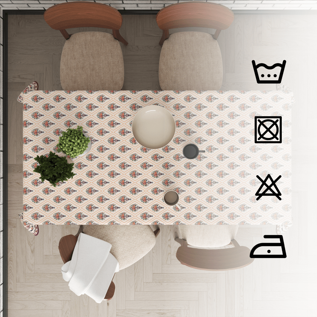 Maroon Block | Premium Quality | Table Cloth | Dining Table Cloth - Image 6