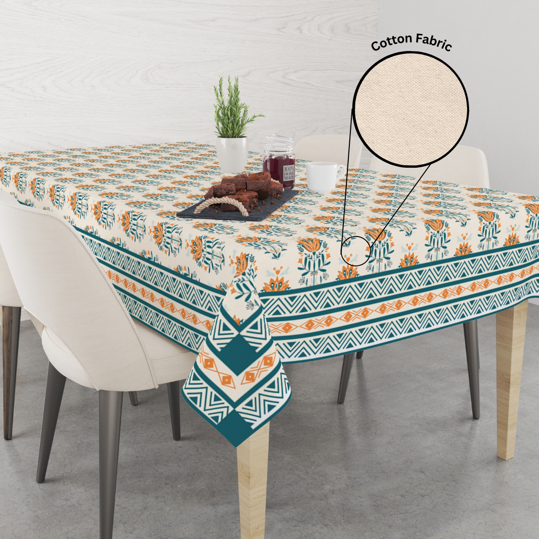 Blue Block | Premium Quality | Table Cloth | Dining Table Cloth - Image 5