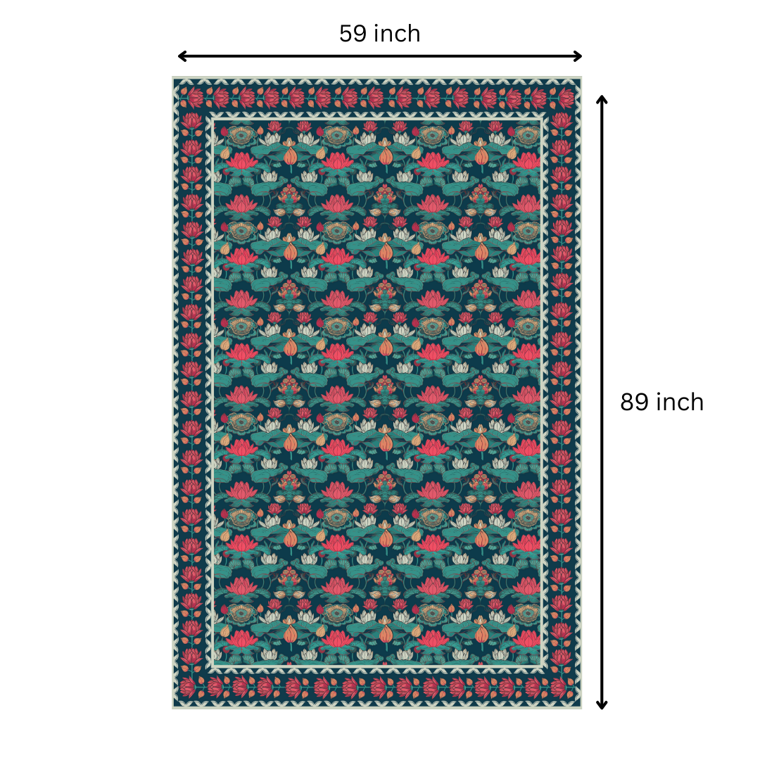 Pichwai Lotus | Premium Quality | Table Cloth | Dining Table Cloth - Image 8