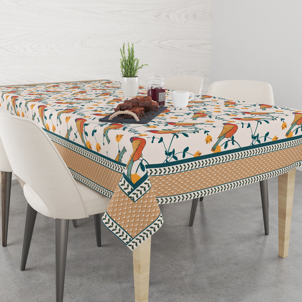 Bird's Land| Premium Quality | Table Cloth | Dining Table Cloth - Image 3