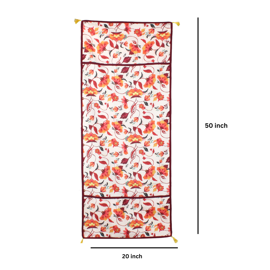 Orange Floral | Premium Quality | Fridge Cover | Fridge Protecter - Image 9