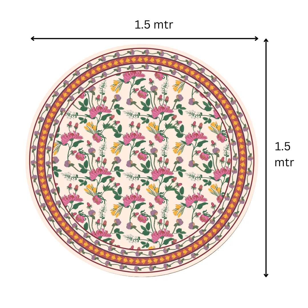Pink Floral | Premium Quality | Table Cloth/ Table Linen | Kitchen Linen - Image 6