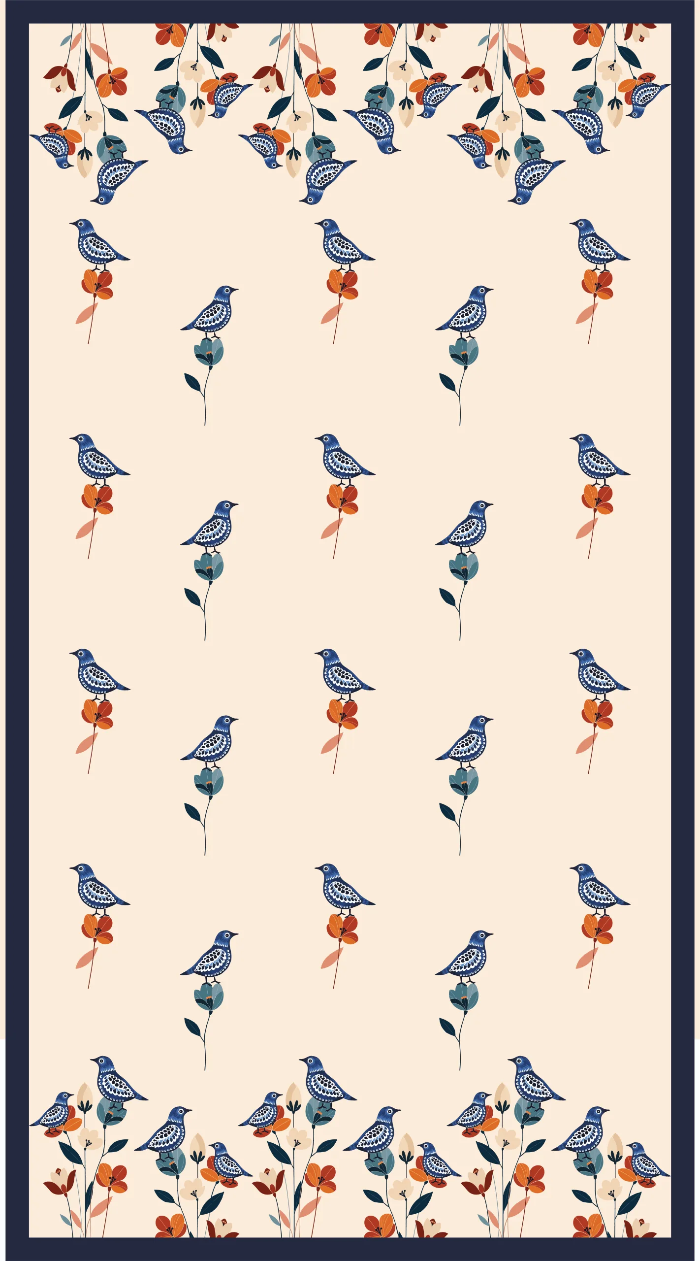Floral Birdy | Premium Quality | Table Cloth | Dining Table Cloth - Image 9