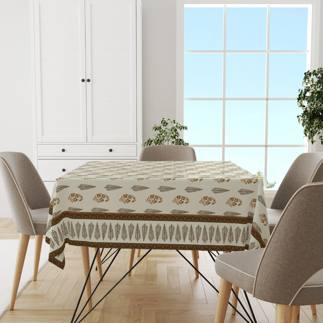 Brown Block | Premium Quality | Table Cloth | Dining Table Cloth - Image 2