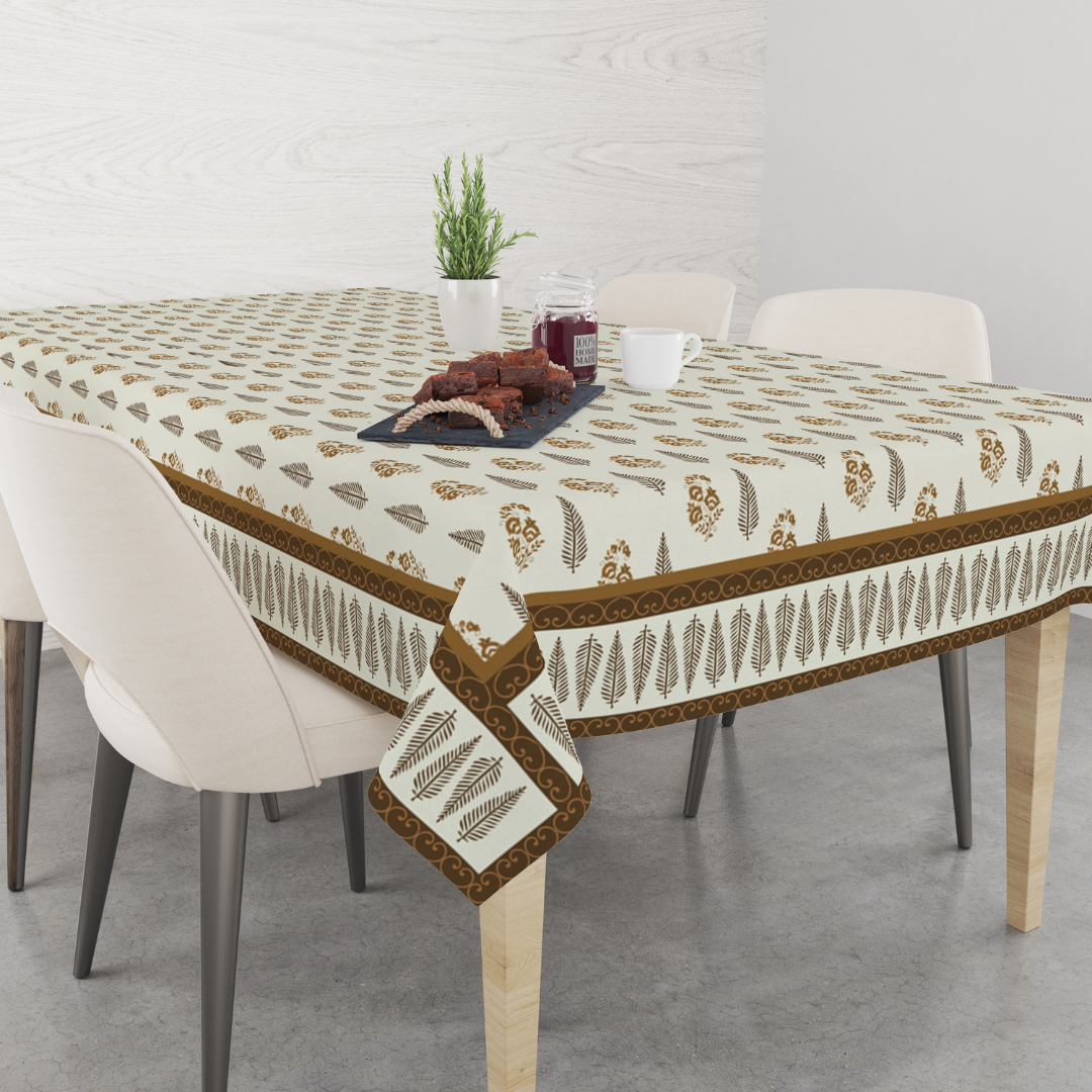 Brown Block | Premium Quality | Table Cloth | Dining Table Cloth - Image 3