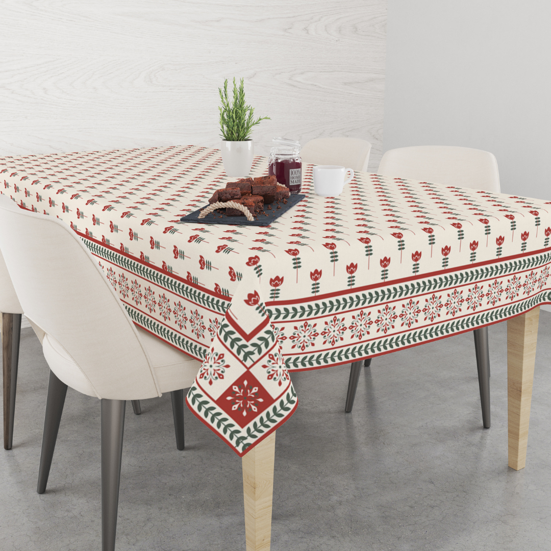 Floral Petal| Premium Quality | Table Cloth | Dining Table Cloth - Image 4