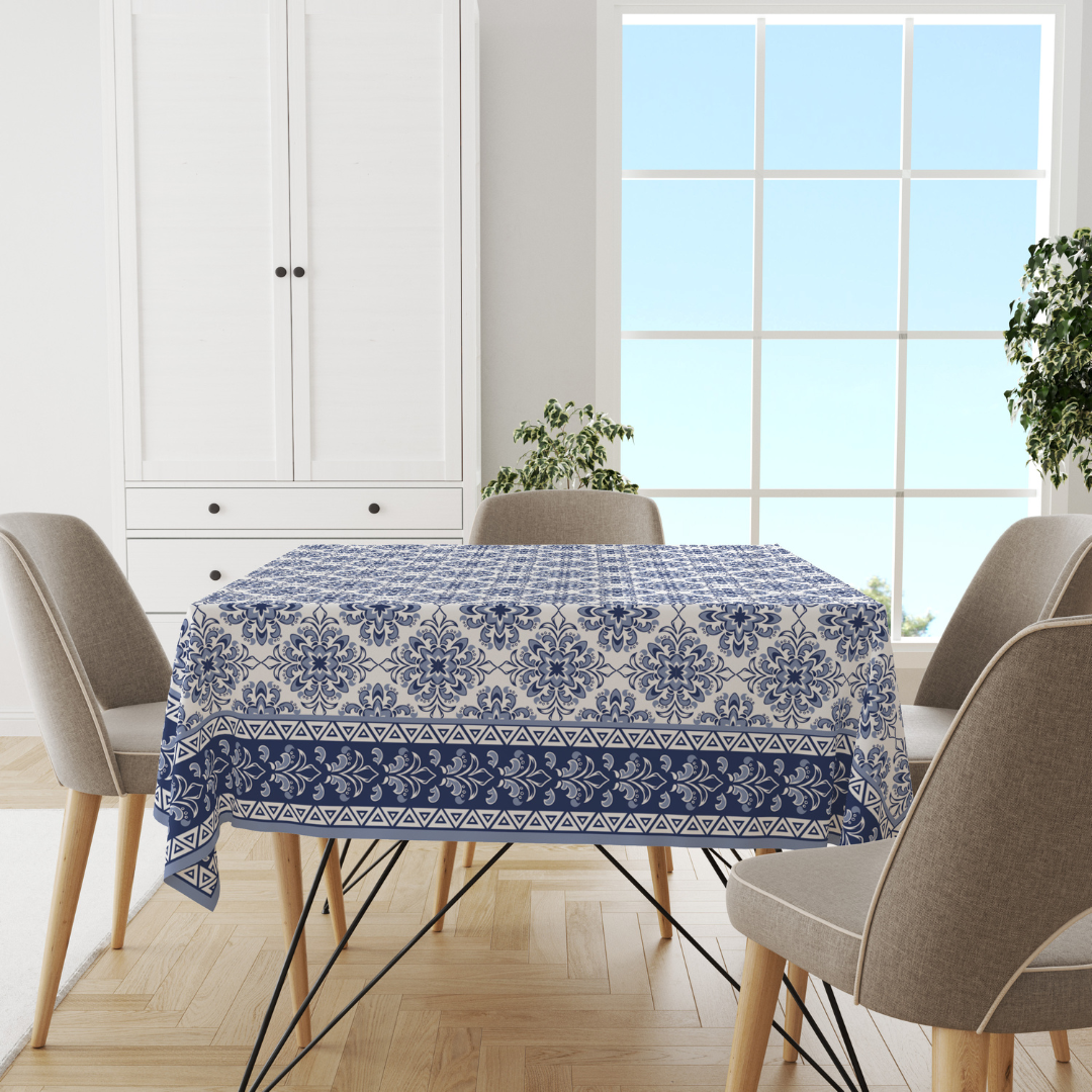 Turkish Blue| Premium Quality | Table Cloth | Dining Table Cloth - Image 2