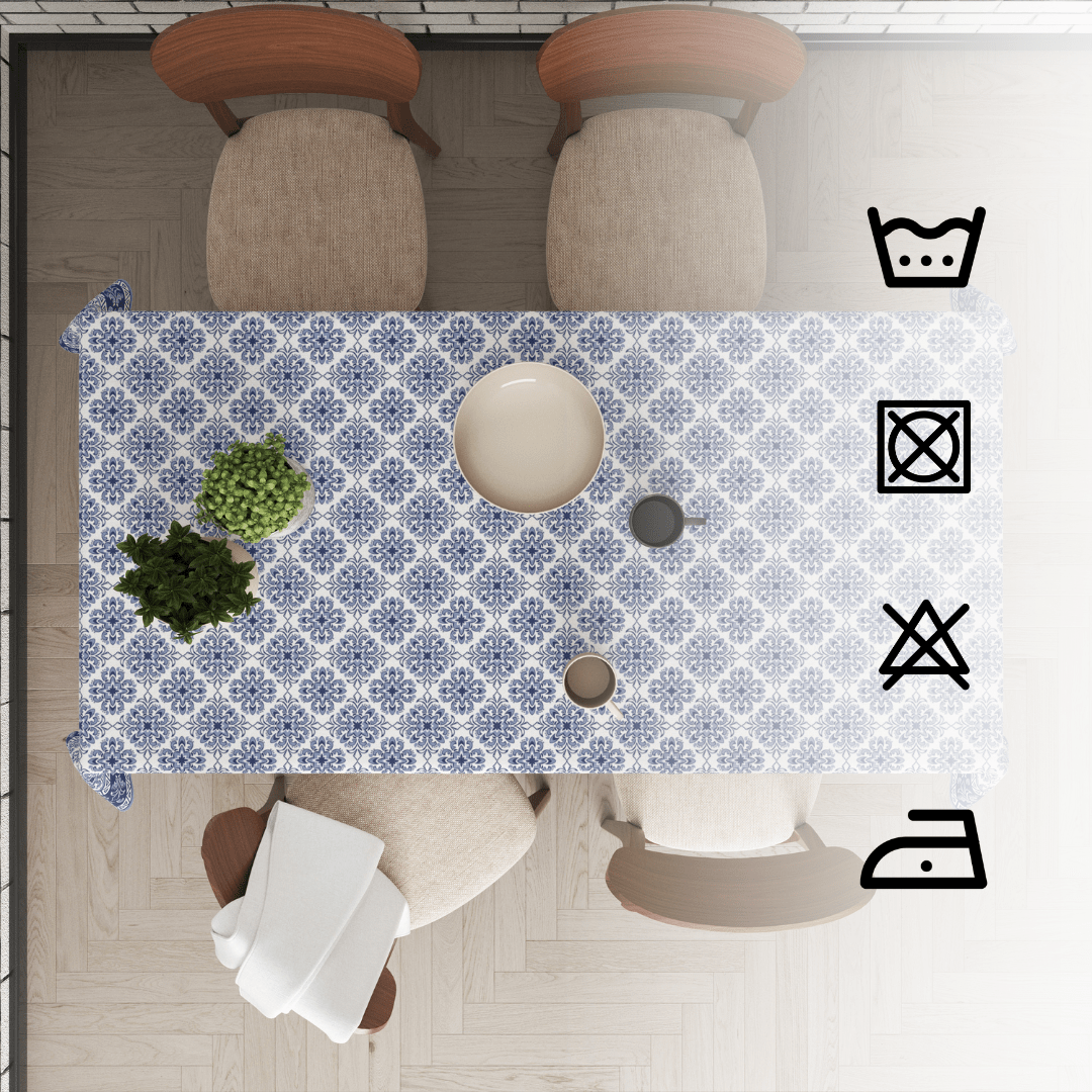 Turkish Blue| Premium Quality | Table Cloth | Dining Table Cloth - Image 6