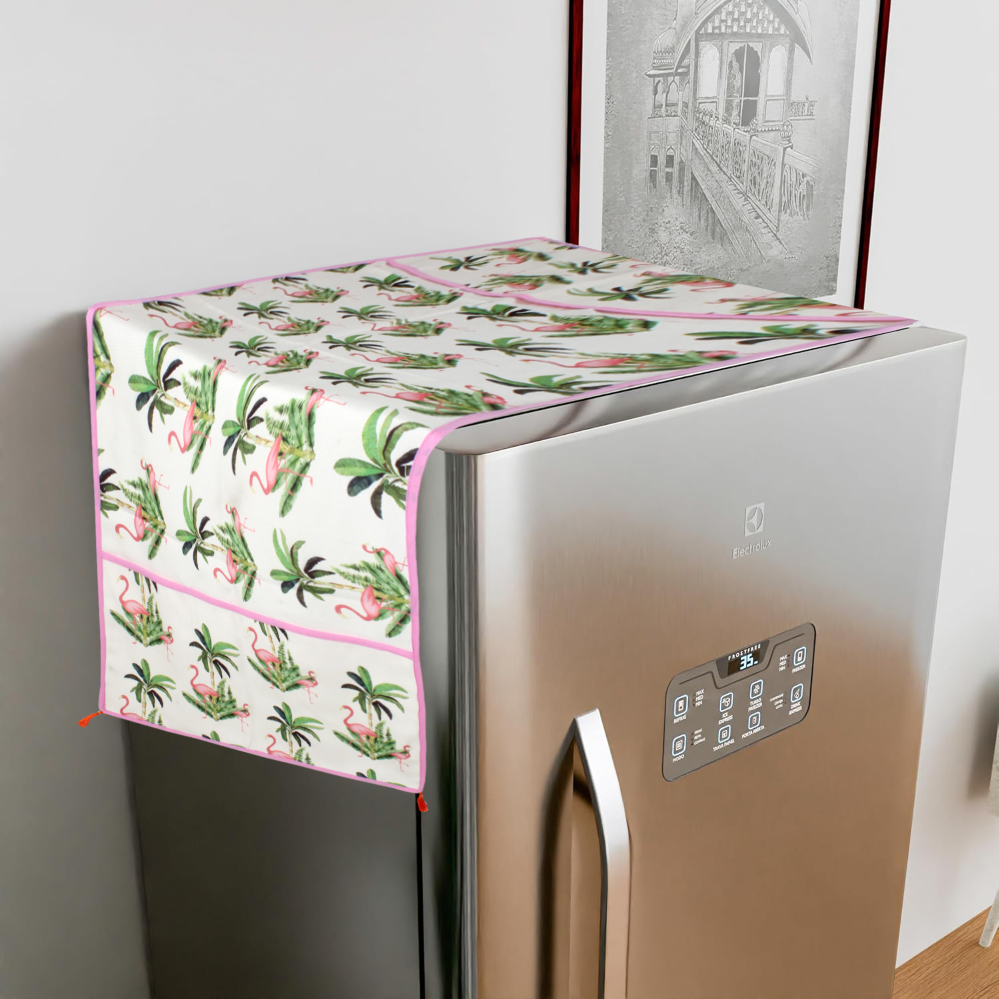 Flamingo| Premium Quality | Fridge Cover | Fridge Protecter - Image 4