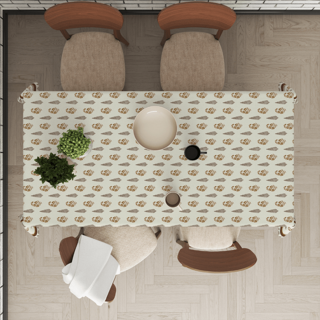 Brown Block | Premium Quality | Table Cloth | Dining Table Cloth - Image 4