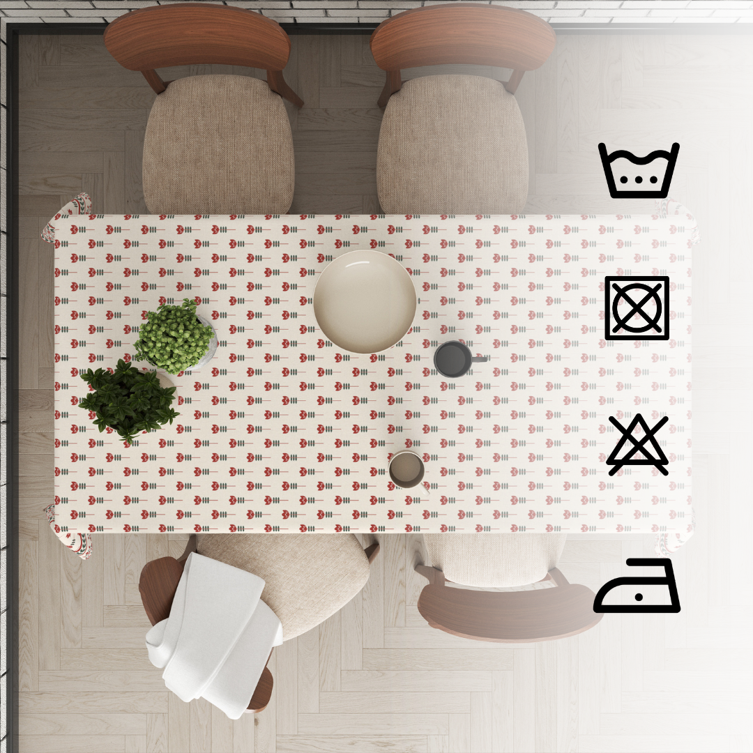 Floral Petal| Premium Quality | Table Cloth | Dining Table Cloth - Image 5