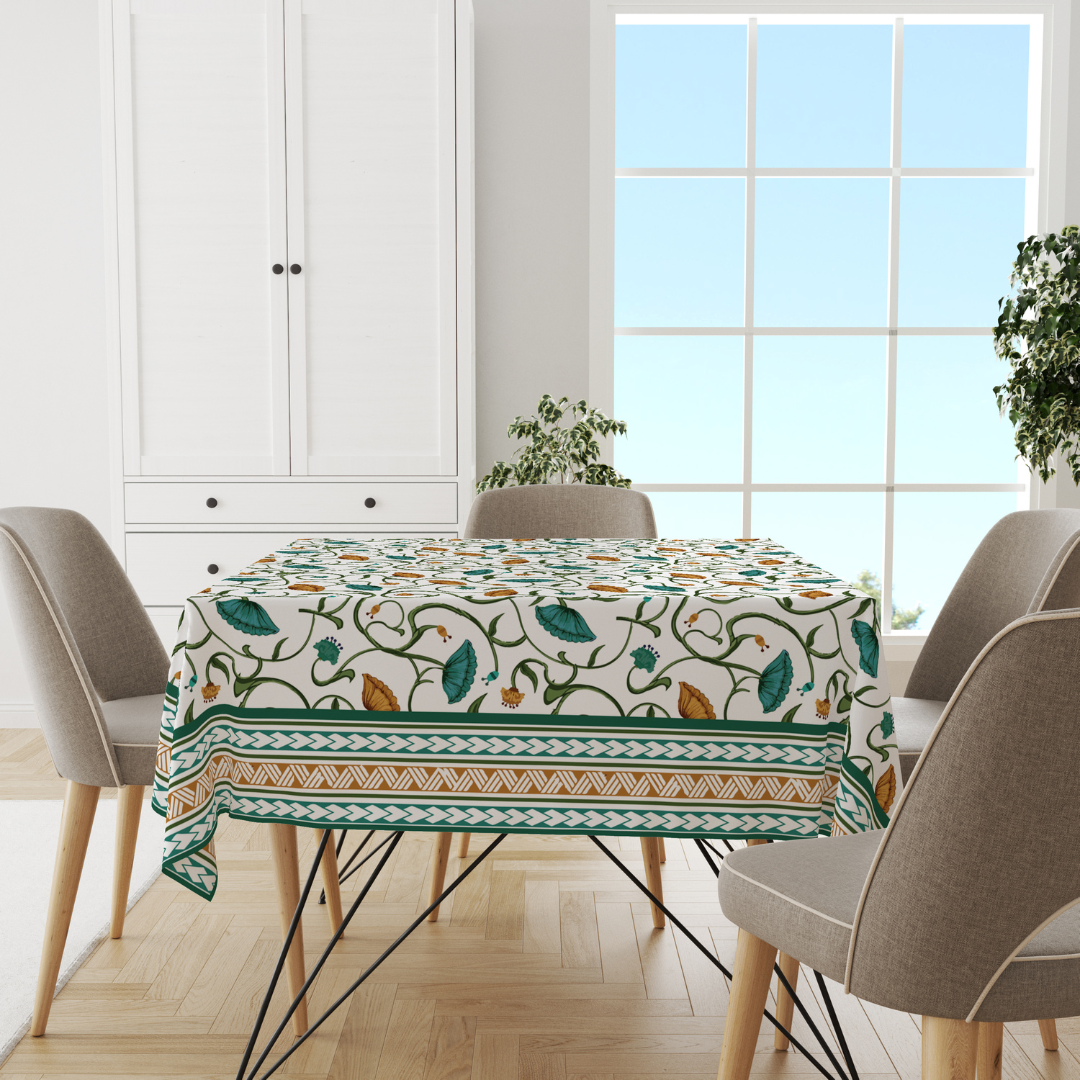 Lotus Flower | Premium Quality | Table Cloth | Dining Table Cloth - Image 3