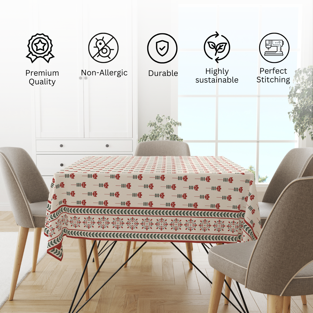 Floral Petal| Premium Quality | Table Cloth | Dining Table Cloth - Image 6