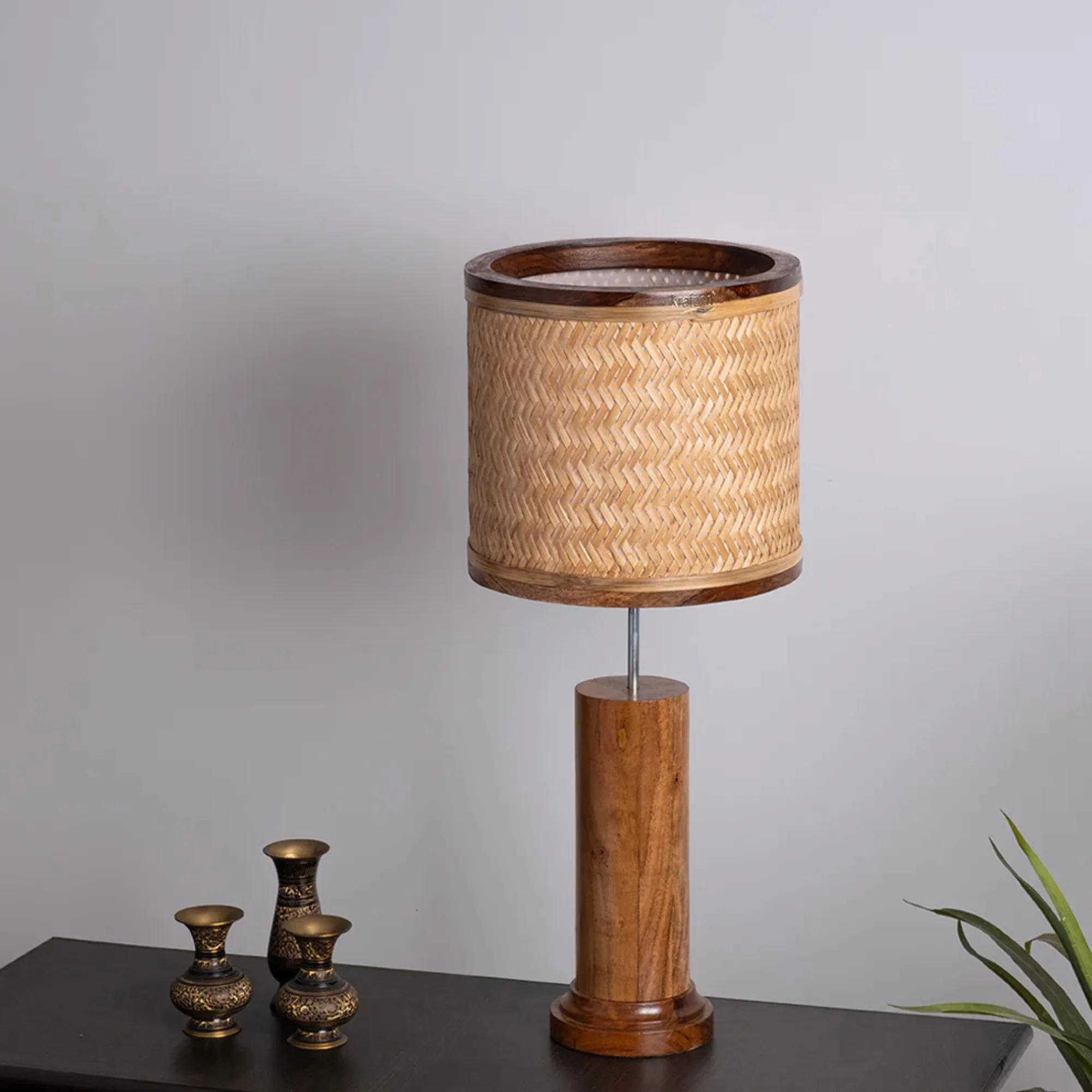Decorative Drum Table Lamp | Wooden Lamps| Sustainable Lamps - Image 3