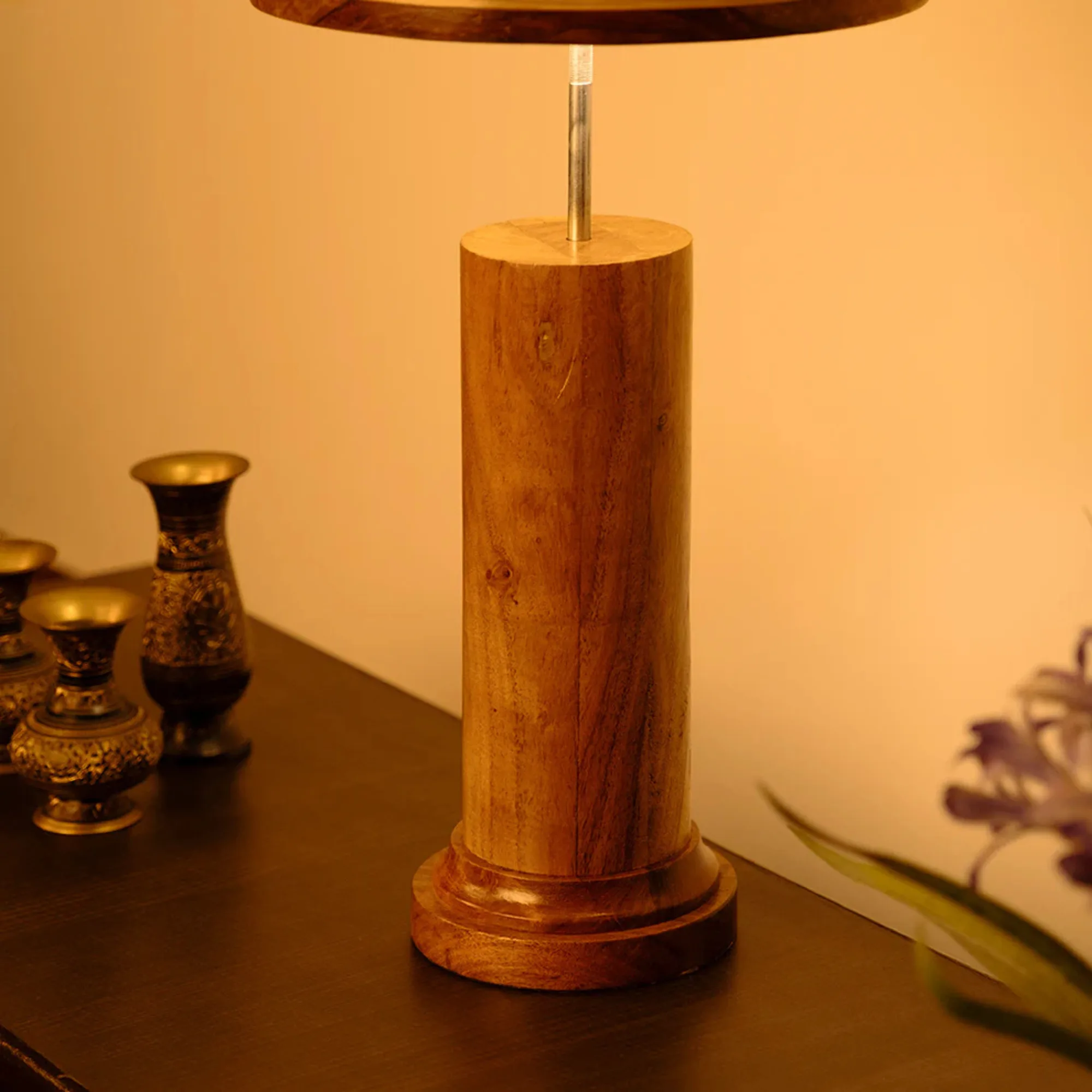 Decorative Drum Table Lamp | Wooden Lamps| Sustainable Lamps - Image 5