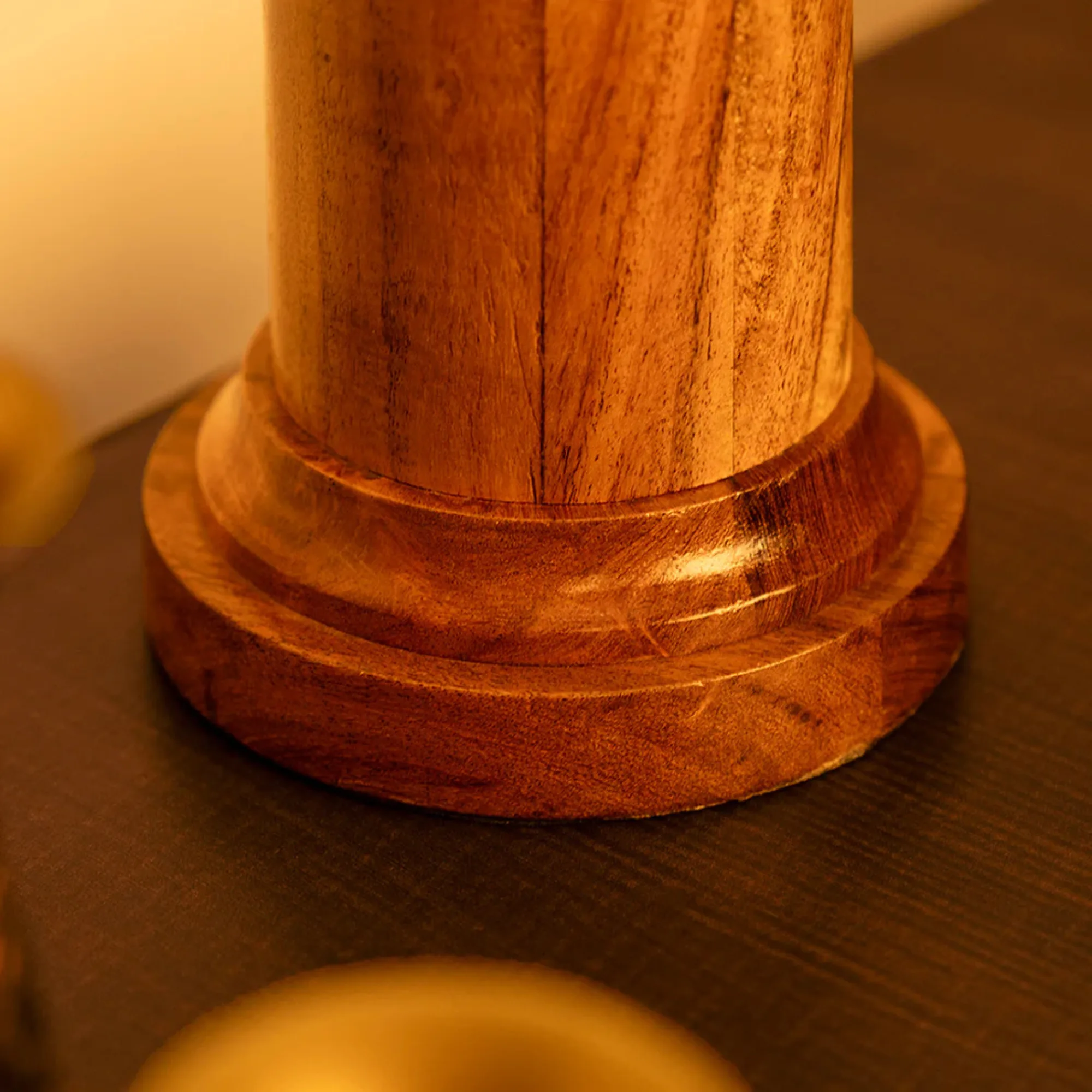 Decorative Drum Table Lamp | Wooden Lamps| Sustainable Lamps - Image 6